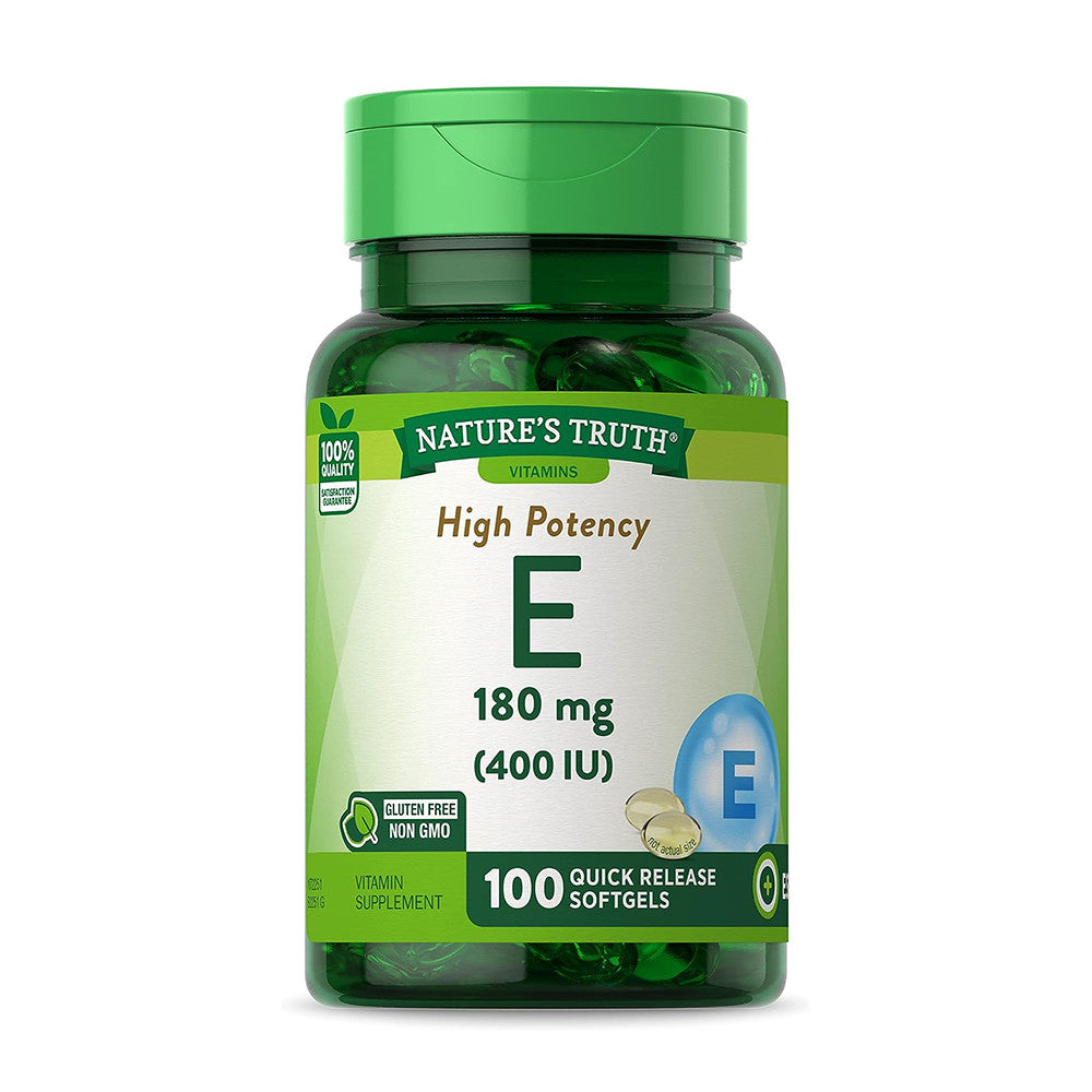 Natures Truth Vitamin E Capsules 400 IU Softgels, 100 Ea